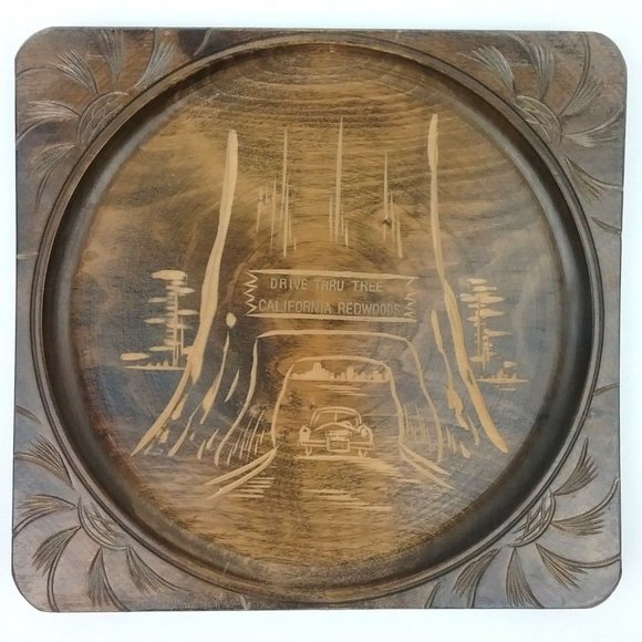 Efcco California Redwoods Drive Thru Tree Wood Plaque - Picture 1 of 12